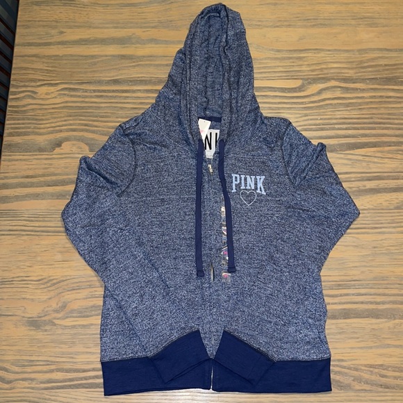 Victoria’s Secret PINK Heather Navy Terry Hoodie and Sweatpants Set - Picture 8 of 14